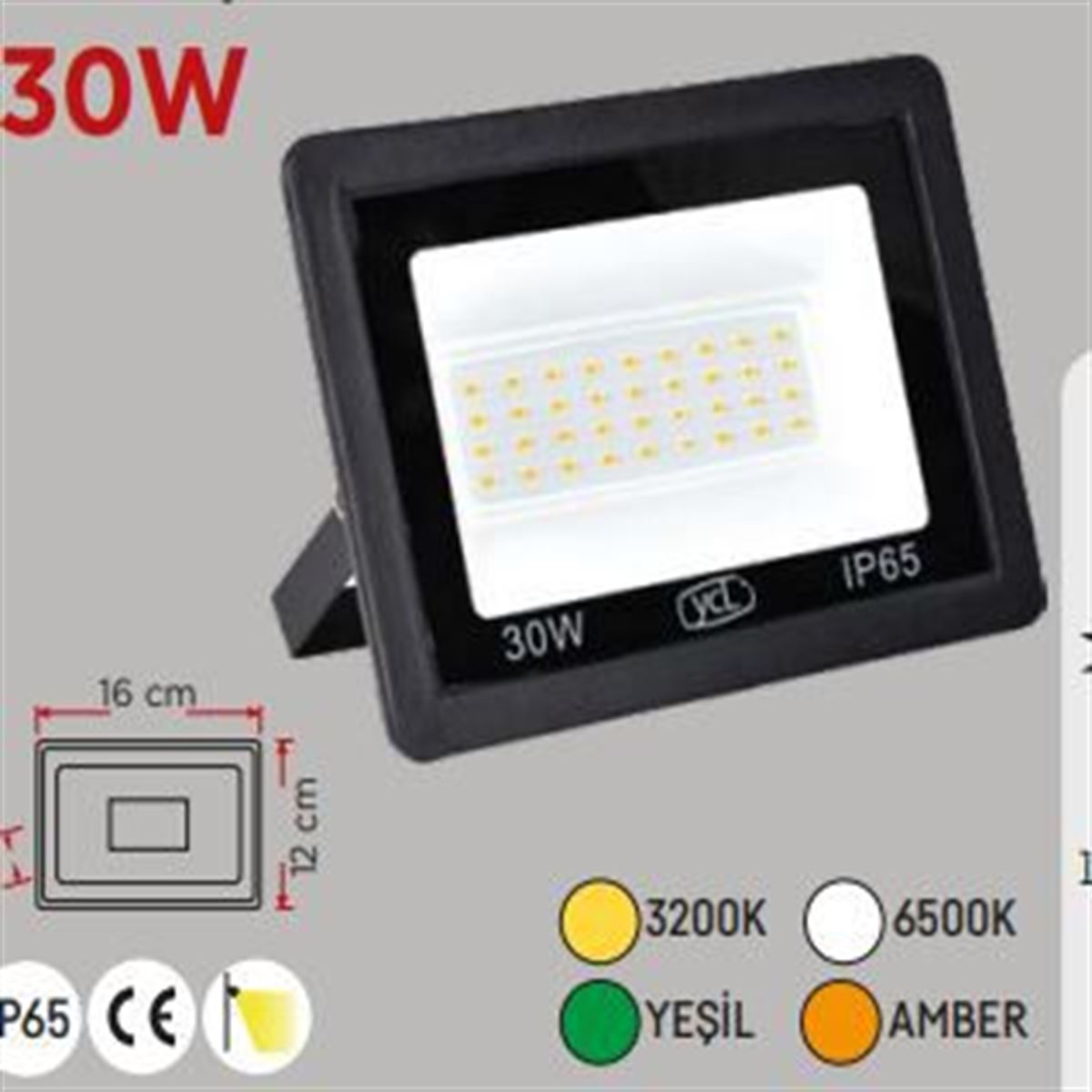 30W 220V SMD LED  PROJEKTÖR AMBER 1